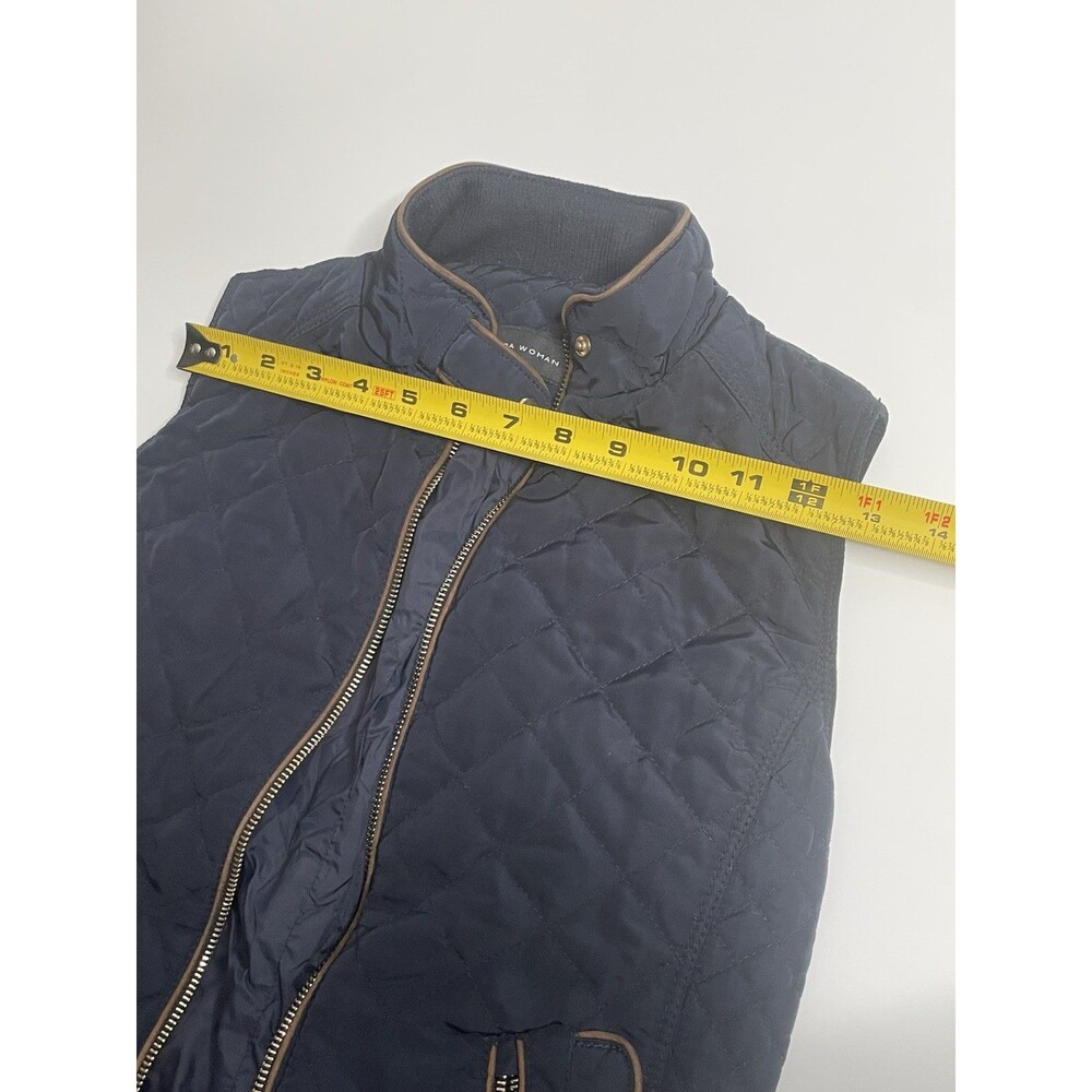 Zara Women Medium Blue Zipup Vest Jacket   ( S ) - Picture 14 of 16